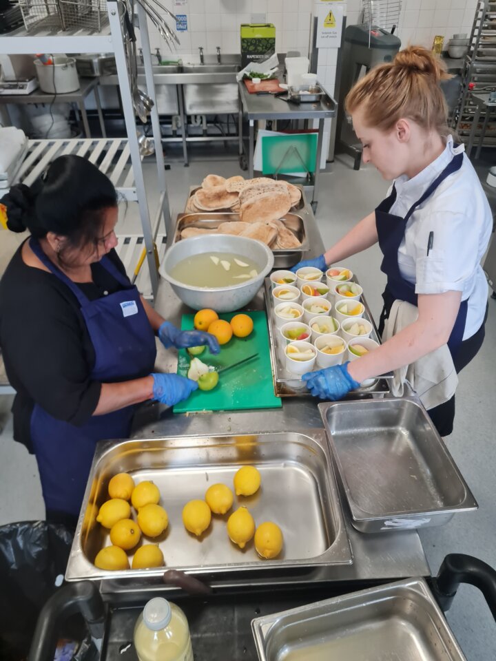 Amber Francis at work at Chefs in Schools