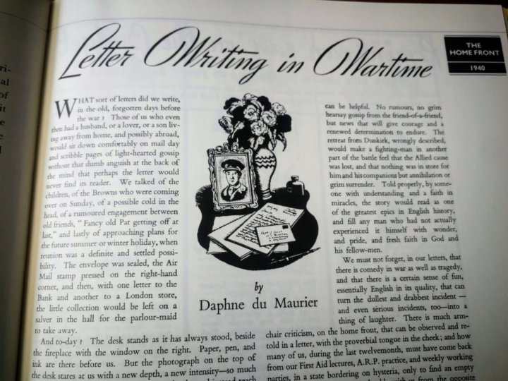 Daphne Du Maurier on Letter Writing in Wartime