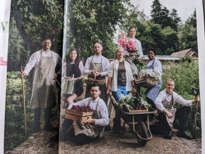 Picture of feature in Observer Food Magazine of the Hampton Manor Team
